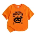 thumbnail image 1 of Byoo Halloween Pumpkin T-Shirt for Boys Short Sleeve Round Neck T Shirt Cotton Tee Top, 1 of 4