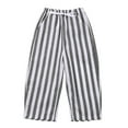 thumbnail image 1 of Byoo Harem Pants for Boy Stripe Graphic High Rise Elastic Waist Drawstring Jogger Pants Basic Soft TrousersBlack, 1 of 6