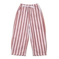 thumbnail image 1 of Byoo Harem Pants for Boy Stripe Graphic High Rise Elastic Waist Drawstring Jogger Pants Basic Soft TrousersRed, 1 of 6