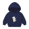 thumbnail image 1 of Byoo Hoodie for Toddler Girls Cartoon Dinosaur Print Long Sleeve Hooded Sweatshirt Cute Casual Daily Pullover Top, 1 of 3