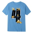 thumbnail image 1 of Byoo Boys 4th Birthday Tshirt Construction Vehicle Graphic Short Sleeve Crew Neck Kids T Shirt,Blue, 1 of 3