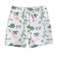thumbnail image 1 of Byoo Boys Board Shorts UPF 50 Plus Quick Dry Dinosaur Print Drawstring Waist Beach Swim Shorts,Red, 1 of 6