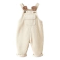 thumbnail image 1 of Byoo Boys Corduroy Overalls Soft Comfortable Solid Baby Overall Pants with Adjustable Straps Durable Trousers, 1 of 9