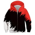 thumbnail image 1 of Byoo Boys' Paint Splash Zip-Up Hoodie Graphic Long Sleeve Soft Pullover Top Kids Comfortable Sweatshirt Outdoor, OTHER, 1 of 2