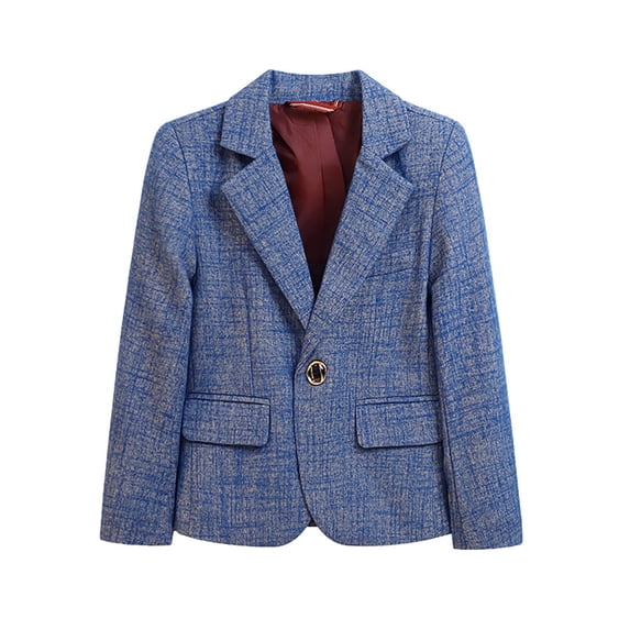 Byoo Boys' Stripe Graphic Suit Jacket Casual Loose Fit Formal Weeding Button Down Blazer Coat for Kids