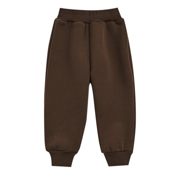 Byoo Boys Sweatpants Solid Color Warm High Elastic Waist Basic Baggy Jogger Pants Active Comfy Trousers