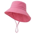 thumbnail image 1 of Byoo Girls Adjustable Drawstring Bucket Hat Wide Flap Brim Beach Outdoor Sun Hats, 1 of 4