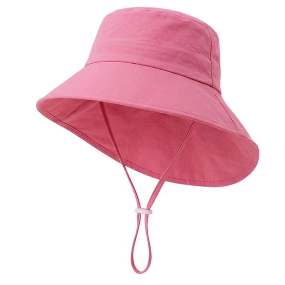Byoo Girls Adjustable Drawstring Bucket Hat Wide Flap Brim Beach Outdoor Sun Hats