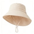 thumbnail image 1 of Byoo Girls Adjustable Drawstring Bucket Hat Wide Flap Brim Beach Outdoor Sun Hats, 1 of 4