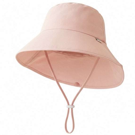 Byoo Girls Adjustable Drawstring Bucket Hat Wide Flap Brim Beach Outdoor Sun Hats