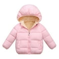 thumbnail image 1 of Byoo Girls Down Jacke Solid Color Lined Padded Hooded Thick Puffer Jacket for Baby Warm Outerwear Coat, 1 of 4