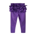 Byoo Infant Girls' Ruffle Waist Leggings Cute Solid Color Casual Soft ...
