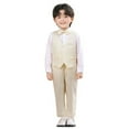 thumbnail image 1 of Byoo Kids Boys Formal Suit Tuxedo Set Wedding Party Solid Waistcoat Pants Bowtie Outfits, 1 of 5
