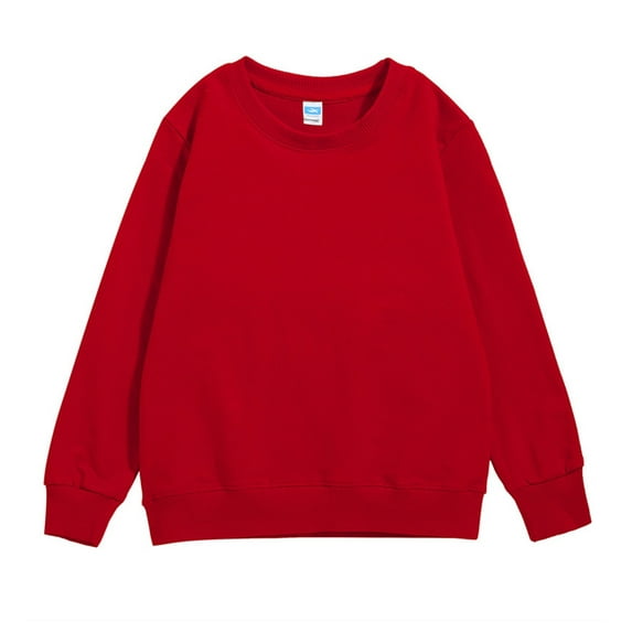 Byoo Kids Sweatshirt Boys Girls Cotton Solid Casual Long Sleeve Pullover Top Fall Clothes