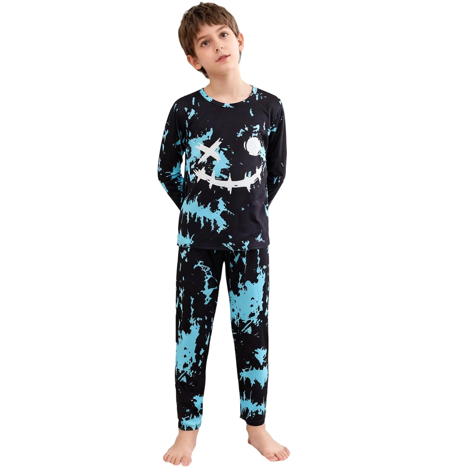 Byoo Light Sleepwear Set for Big Boy Splash Graphic Print Crew Neck ...