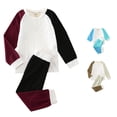 thumbnail image 1 of Byoo Light Sleepwear Set for Toddler Boycolor Block Long Sleeve Crew Neck Top Elastic Waist Pants Pjs Sets, 1 of 6