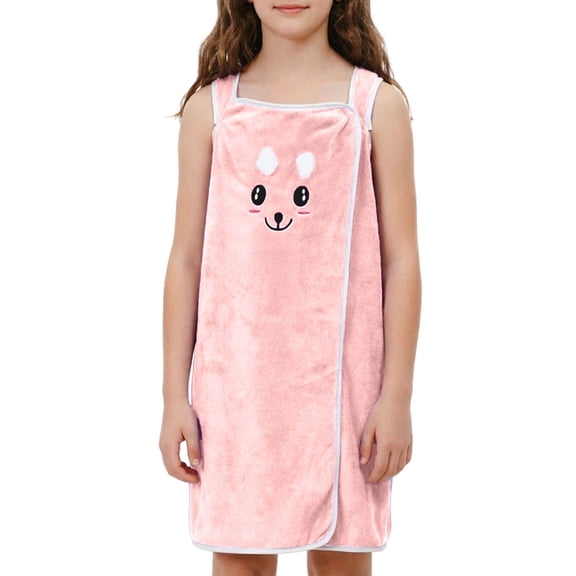 Byoo Little Boy Bunny Embroidered Wearable Bath Towel Soft Absorbent Quick Dry Beach Wrap