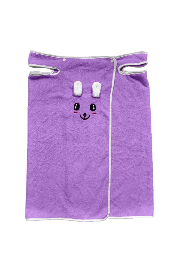 Little Boy Bunny Embroidered Wearable Bath Towel Soft Absorbent Quick Dry Beach Wrap
