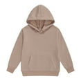 thumbnail image 1 of Byoo Little Boy Drawstring Hoodie Full Sleeve Solid Hoody Sweatshirts with Kangaroo Pocket Soft Pullovers Top,6-7T, 1 of 4