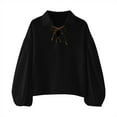 thumbnail image 1 of Byoo Little Boy Lace Up Shirt Collared Solid Long Sleeve Puff Sleeve Renaissance Pirate Top Tshirt, 1 of 5