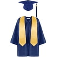 thumbnail image 1 of Byoo Little Boy Solid Graduation Gown Cap Stole Set Satin Graduation Ceremony Outfit with Honor Sash Kindergarten Graduation Suit, 1 of 6