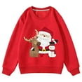 thumbnail image 1 of Byoo Little Boy Sweatshirt Christmas Santa Painted O-Neck Long Sleeve Cozy Pullover Top Holiday Xmas Shirt, 1 of 3