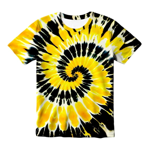 Byoo Little Boy Vibrant Tee Shirt Tie Dye Crew Neck Short Sleeve Patriotic Holiday Casual Kids Tshirt
