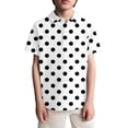 thumbnail image 1 of Byoo Little Boy's Polka Dot Printed Polo Shirt Short Sleeve Button Pullover Tee Breathable Summer T Shirt, 1 of 4
