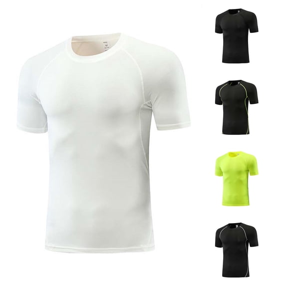 Byoo Little Boy's Quick‑Dry Compression T‑Shirt Short Sleeve Athletic Summer Tees