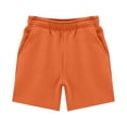 thumbnail image 1 of Byoo Little Boys Burgundy Casual Sweat Shorts Elastic Waist Comfortable Everyday Wear Shorts,Orange, 1 of 4