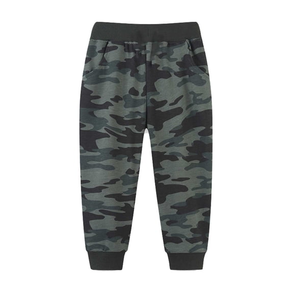 Byoo Little Boys' Camo Jogger Pants Elastic Waist Durable Casual Trousers School Play Wear,