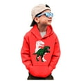thumbnail image 1 of Byoo Little Boys Hoodie Sweatshirts Dinosaur Print Full Sleeve Pullover Hooded Tops Comfortable Cozy Sweatshirt, 1 of 6