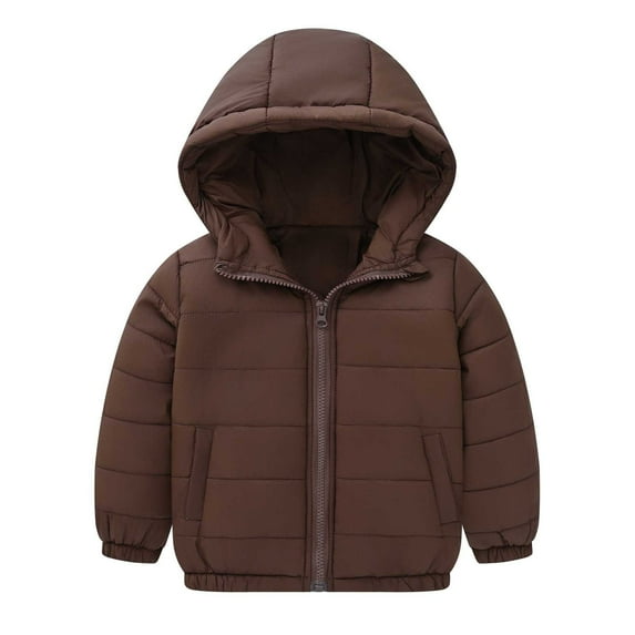 Byoo Little Boys Lightweight Jacket Solid Hooded Padded Zip Up Thicken Windproof Down Coat Cozy Outwear Puffer Cloth