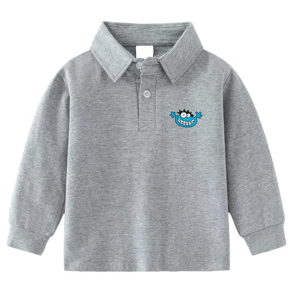Byoo Little Boys Long Sleeve Polo Shirt Turn Down Collar Comfortable Soft T-Shirt for Kids