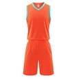 thumbnail image 1 of Byoo Little Boys Sleeveless Basketball Uniform Set Quick Dry Athletic Solid Tank Top And Shorts For Sports, 1 of 5