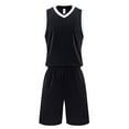 thumbnail image 1 of Byoo Little Boys Sleeveless Basketball Uniform Set Quick Dry Athletic Solid Tank Top And Shorts For Sports, 1 of 5