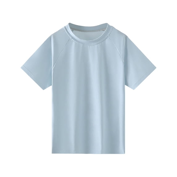Byoo Little Boys Solid Quick Dry T-Shirts Crew Neck Short Sleeve Athletic T Shirt Tshirt