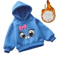 thumbnail image 1 of Byoo Little Girl Hoodie Oversized Cartoon Cat Printed Long Sleeved Hooded Top Casual Pullover Sweatshirt Outerwear, 1 of 5