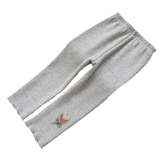 Byoo Little Girl Solid Leggings Soft Floral Solid Color Slim Fit Trousers Outerwear Thickened Pantalones for Pantalones