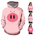 thumbnail image 1 of Byoo Little Girl's Cartoon Pig Print Hoodie Long Sleeve Casual Hooded Sweatshirt Soft Cute Hoody Top,Watermelon Red, 1 of 7
