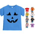 thumbnail image 1 of Byoo Little Girl's Fun T‑Shirt Halloween Pumpkin Jack‑O‑Lantern Graphic Short‑Sleeve Tees Summer Shirts, 1 of 5