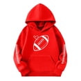 thumbnail image 1 of Byoo Little Girl's Hoodie Football Graphic Hooded Sweatshirt Casual Activewear Pullover, 1 of 4