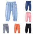 thumbnail image 1 of Byoo Little Girl's Split Hem Cropped Casual Pants Solid Wide Leg Summer Outings Daily Bottoms,Light Blue, 1 of 3