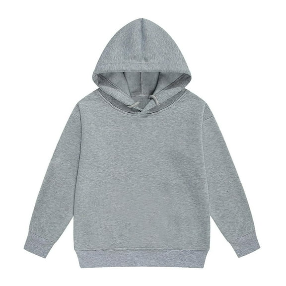 Byoo Little Girls Casual Hoodie Solid Color Long Sleeve Pullover Hooded Sweatshirt for Kids