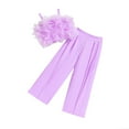 thumbnail image 1 of Byoo Little Girls Clothes Set Carnival Solid Color Sleeveless Spaghetti Strap Tank Top Trousers Outfits Kids Soft Comfort Sweatsuit Set, 1 of 3