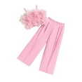 thumbnail image 1 of Byoo Little Girls Clothes Set Carnival Solid Color Sleeveless Spaghetti Strap Tank Top Trousers Outfits Kids Soft Comfort Sweatsuit Set, 1 of 8
