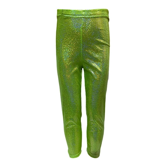 Byoo Little Girls Fine Sequin Leggings Stretch Slim Fit Straight Elastic Waist Skinny Trousers Training Dance Tights