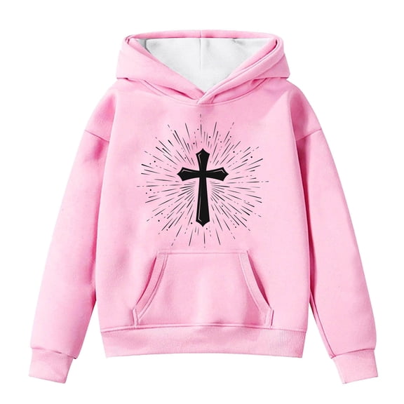 Byoo Little Girls Graphic Hoodie Kids Cozy Casual Pullover Long Sleeve Hooded Sweatshirt