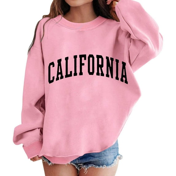 Byoo Little Girls Hoodie California Print Casual Hooded Sweatshirt Fall Soft Pullover Top