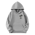 thumbnail image 1 of Byoo Little Girls Hoodie Palm Print Casual Hooded Sweatshirt Long Sleeved Pullover Top, 1 of 3